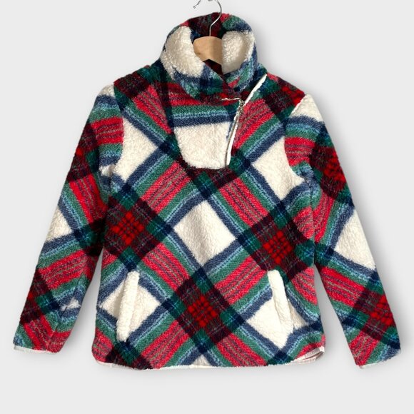 TALBOTS Ultra Plush Sherpa Fleece Zip Pullover Sweater Sz P (XS-S Petite) NEW - Picture 1 of 9